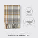 Plaid Chenille Knit Throw Blanket, 50"x60", Grey & Beige