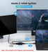 HDMI Switch Splitter 4K@60hz, Aluminum HDMI 2.0 Switcher 2 in 1 Out, HDMI Splitter 1 in 2 Out, Bi-Directional Switch Sup
