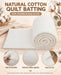 79"x91" Natural Cotton Batting for Quilting, 200g/m²