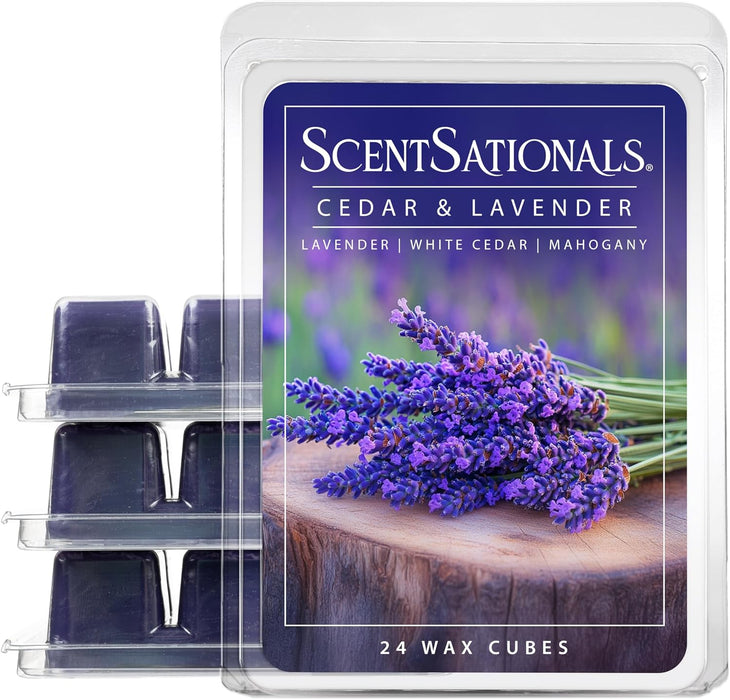 Cedar & Lavender Scented Wax Melts 10oz (24 Cubes)