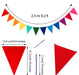 6 Pack Pennant Banner Flags, 72 Flags/8.2 ft, Rainbow Colors