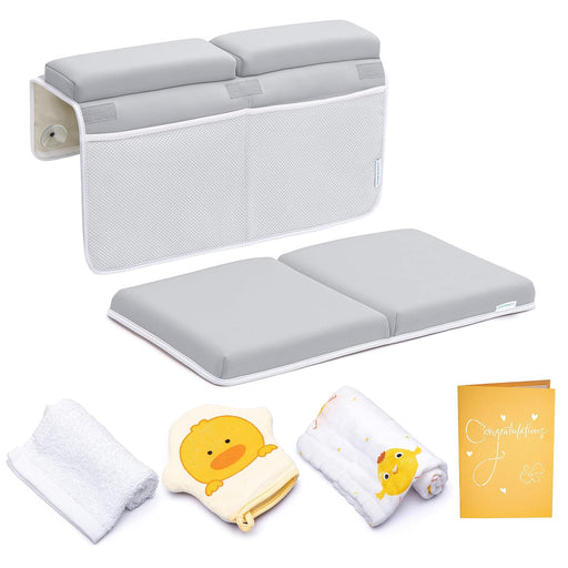 Bath Kneeler and Elbow Rest Pad, 1.75 inch Extra Thick Baby Bath Kneeling Mat and Elbow Pads for Bathtub. Bath Tub Cushi