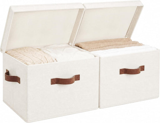 Fabric Storage Bins with Lids, Closet Storage Bins