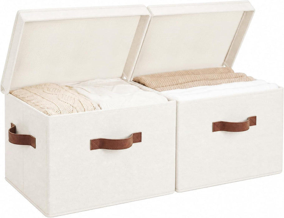 Fabric Storage Bins with Lids, Closet Storage Bins