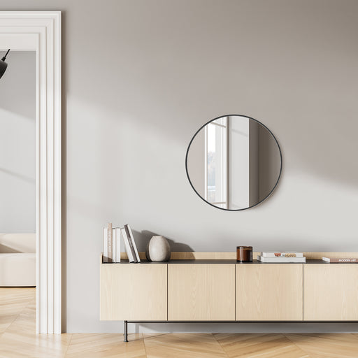 20-Inch Round Metal Wall Mirror