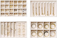 Velvet Jewelry Drawer Organizer Trays – 4-Layer Stackable Jewelry Storage Inserts Set, Beige Jewelry Tray Set for Earrin