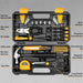 62-Piece Household Tool Set：Small Basic Home Tool Kit with Plastic Toolbox, Hand Tools with Storage Case