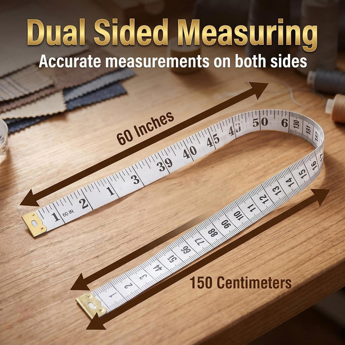 Measuring Tape for Body Measurements, Soft Tape Measure Double Scale, Has 150 Centimetre Scale on Reverse and Front 60 I