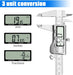 Digital Caliper Measuring Tool, Stainless Steel Vernier Caliper Digital Micrometer with Large LCD Screen, Easy Switch fr