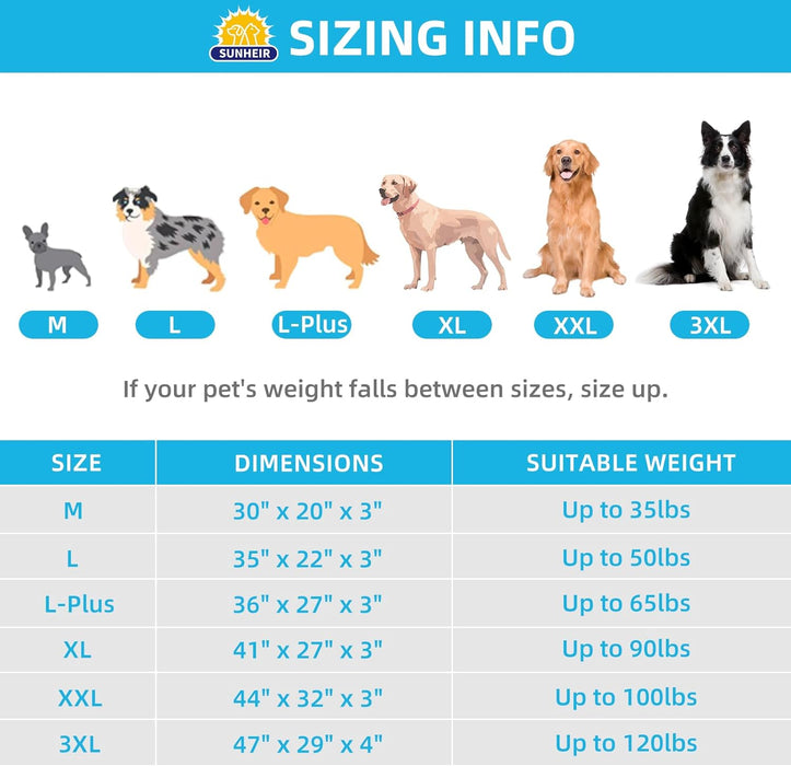 Washable Orthopedic Large Dog Bed with Removable Cover, Pet Bed Mat