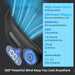 Portable Neck Fan, Personal Wearable Bladeless Fan, 6000mAh USB Rechargeable, 360° Airflow, LED Display, 4-Speeds, Hands