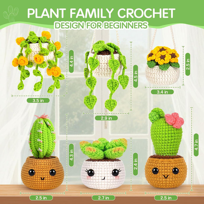 Crochet Kit for Beginners, Crochet Starter Kits for Adults, Amigurumi Craft Knitting Crocheting Kits with Step-by-Step V