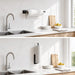 Paper Towel Holder Under Cabinet, Self-Adhesive or Drilling, Matte Black