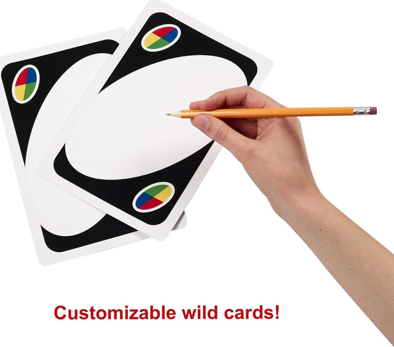 Giant UNO Card Game for Kid, Adult & Families, Color Blind Accessible & Customizable Large Deck