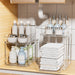 Bathroom Under Sink Organizers and Storage, 2 Pack, Clear