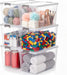 6Packs 7.8Qt Plastic Storage Bins with Lids, Clear Organizer