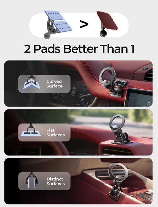 for MagSafe Car Phone Mount for iPhone 18 Pro Max, Magnet Magnetic Phone Holders for Your Car 2-in-1 Vent Dashboard Magn