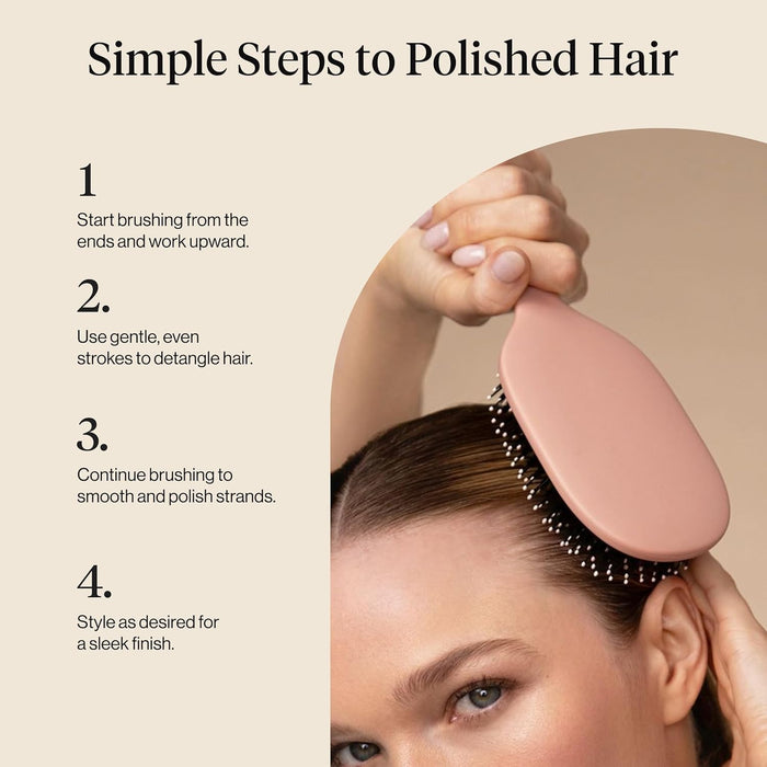 Smooth & Polish Hair Brushes For Women and Men - Terracotta