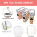 Large Dry Food Storage Containers with Lids, 6PCS Airtight Cereal Containers Storage Set, Leak-proof Canister Set for Ki