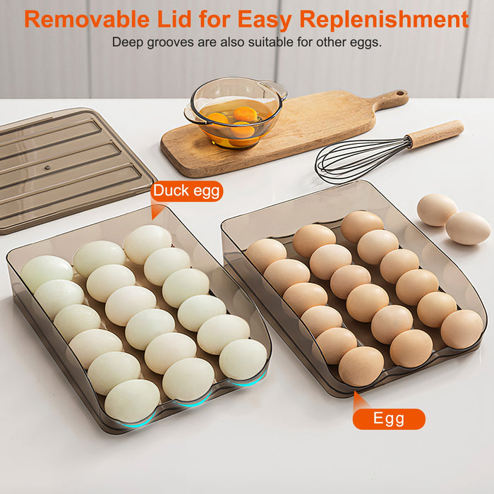 Double-Layer Rolling Egg Organizer