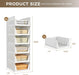 6 Pack Closet Organizer Storage Bins Stackable Plastic Drawer Shelf