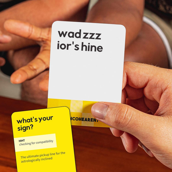 Incohearent, The Guess the Gibberish Party Game by Relatable