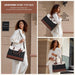 Laptop Tote Bag for Women,Leather Work Bag, Waterproof Business Teacher Bag,Large Computer Handbag Purse Briefcase,Offic