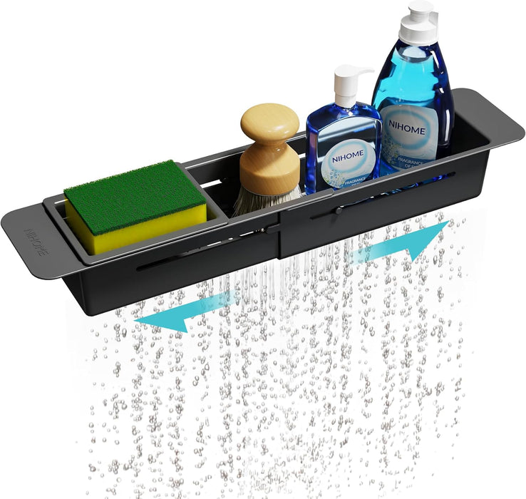 Extendable Kitchen Sink Caddy, Small Brush Sponge Storage Holder