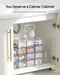 4 Pack Small Clear Stackable Storage Drawers, Fits Narrow Spaces