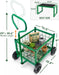 Garden Cart with Detachable Seat, Rolling Garden Seat with Wheels