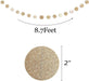 6 Pcs Glitter Champagne Gold Paper Circle Dots Garland (52 Feet) Party Hanging Bunting Birthday Party Decorations Engagement Party Bridal Shower Wedding Baby Shower Christmas Supplies Photo Backdrop