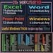 Excel/Word/Power Point/Windows Mouse pad,Non-Slip&Waterproof Large Gaming Office pc Desk mat,Over 200 Keyboard Shortcuts Mousepad(27.6L x 11.8W inches)