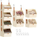 Hanging Closet Organizer 4 Tier - Clothes Hanging Shelves, Space-Saving Closet System, Fabric Storage Bins Bedroom Organ