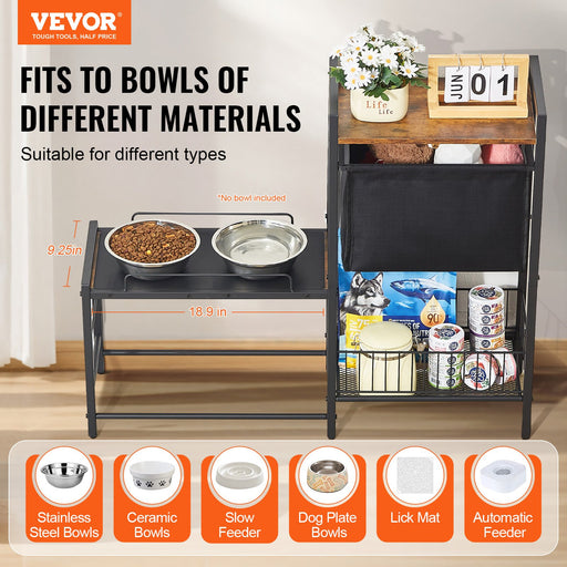 Pet Feeding Station with Storage