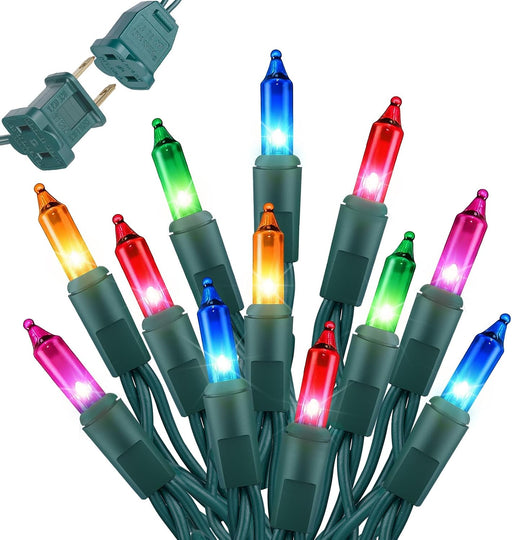 Multi-Colored Christmas Lights, 20FT 100Ct Incandescent Mini String Lights