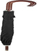 Auto Open Water Repellent Stick Umbrella with Classic Wood J Hook Handle