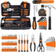 58-Piece Household Tool Set for home with Plastic Toolbox Orange