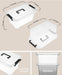 7Qt Clear Plastic Storage Bins with Lids,Transparent Design,6 Pack