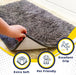 ® | Super Water Absorbent Door Mat Indoor, Microfiber Quick Dry Chenille Entryway Rug, Slip Resistant Front Door Mat, Indoor Mats for Entryway, Machine Washable Pet Rug, Grey 30"x19"