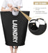 90L Large Laundry Basket Bag, Collapsible Tall Hamper, Black