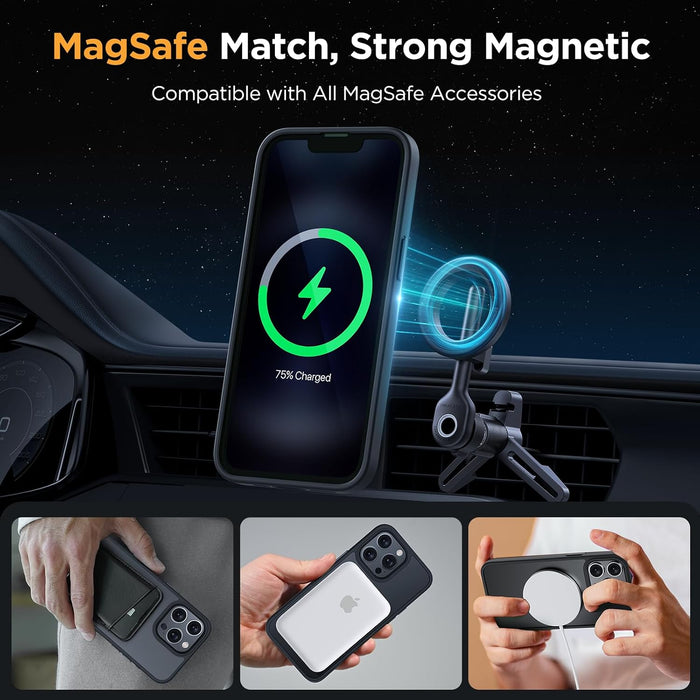Magnetic for iPhone 12/12 Pro Case (Compatible with MagSafe) Military-Grade Protection, Shockproof, Anti-Fingerprint Tra