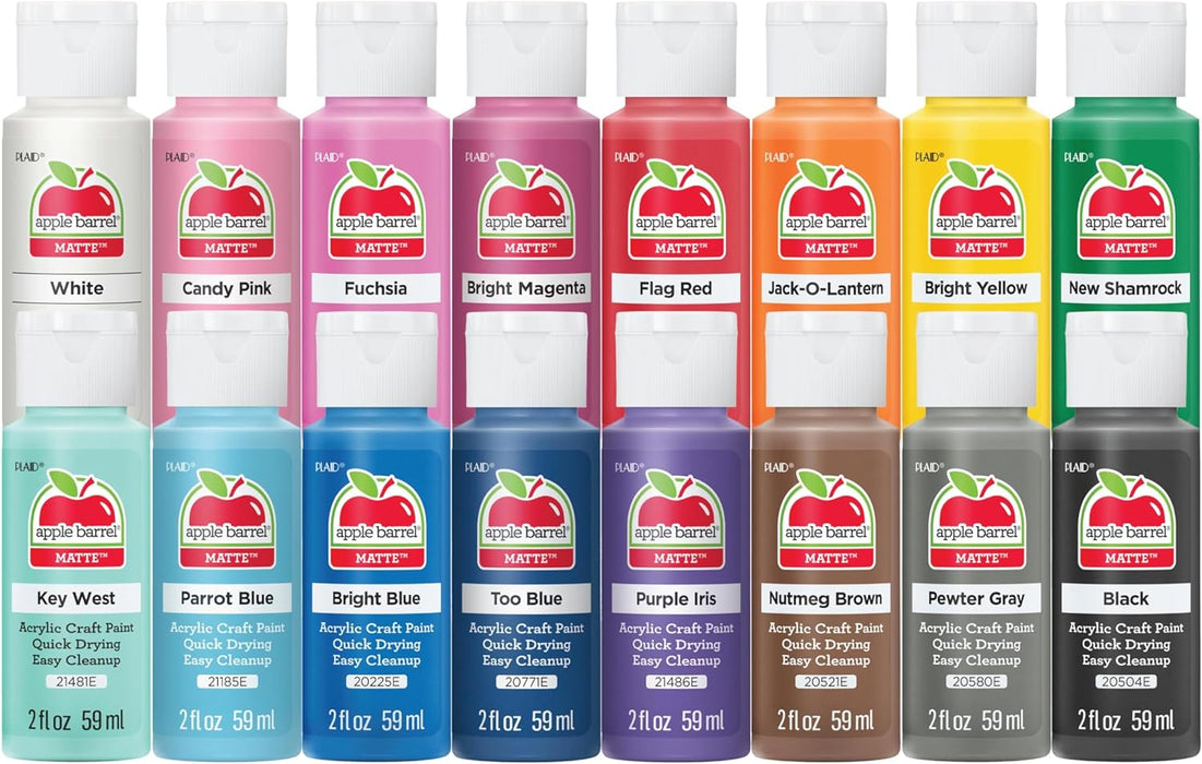 , Vibrant Spectrum Collection Acrylic Craft Paint, Promoabiii, each, 16 assorted matte colors, 2 Fl Oz, 16 Count