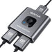 HDMI Switch 4k@60hz Splitter,  Aluminum Bidirectional HDMI Switcher 2 in 1 Out, Manual HDMI Hub Supports HD Compatible with Xbox PS5/4/3 Blu-Ray Player Fire Stick Roku