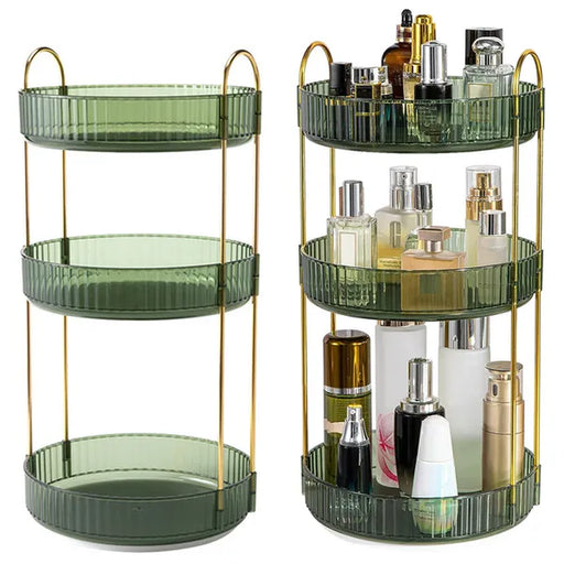 Three-Tier Rotating Cosmetic Organizer