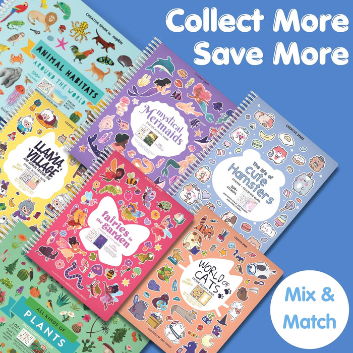 Animal Habitats Sticker Book | 12 Coloring & Activity, 500+ Stickers