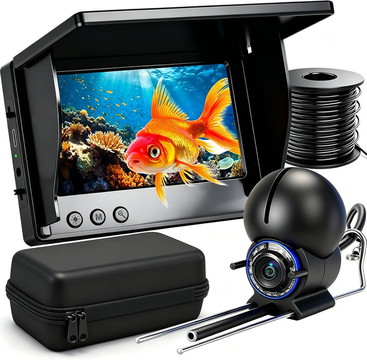 Underwater Fishing Camera 1080P HD 4.3" IPS Screen 50ft Cable