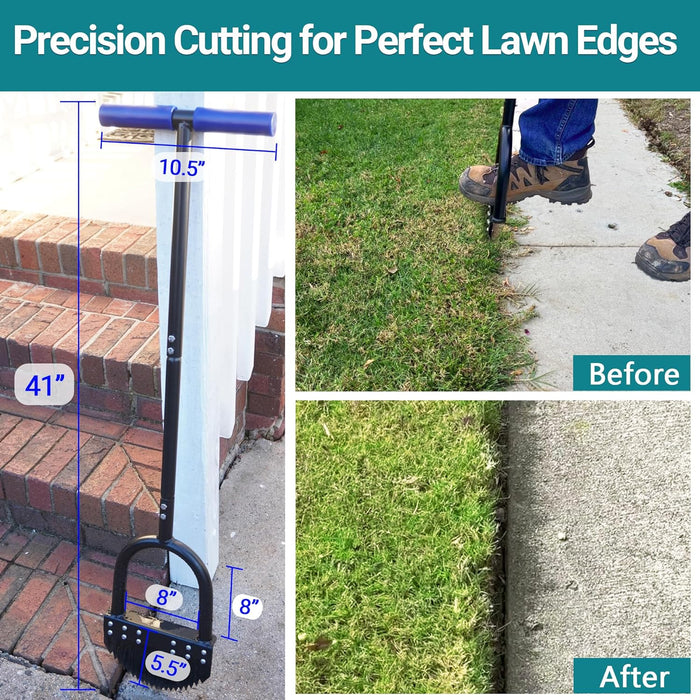 Edger Lawn Tool 41in Border Edger with Tempered Spring Steel Blade