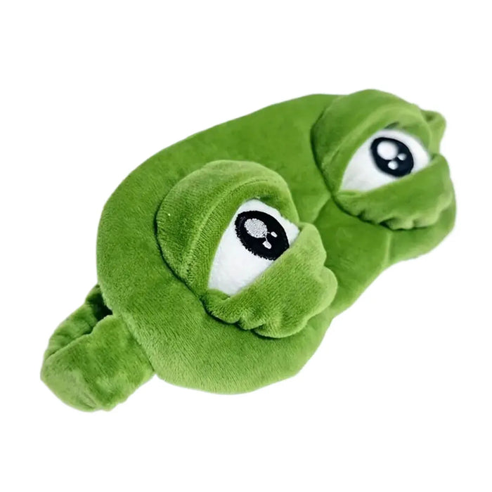 3D Sad Frog Sleep Mask Natural Sleeping Eyeshade Cover Shade Eye Patch Women Men Soft Portable Blindfold Travel Eyepatch