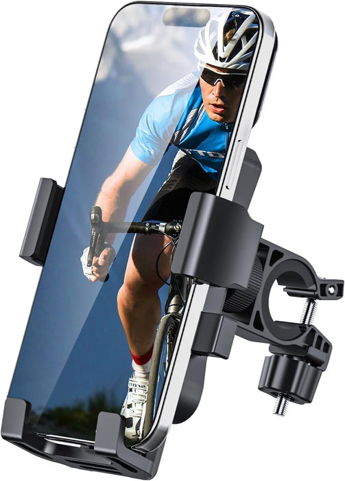 Bike Phone Holder Mount, Secure Handlebar Phone Mount Holder for Bike and Motorcycle, Suitable for iPhone and 4.5-6.8" S