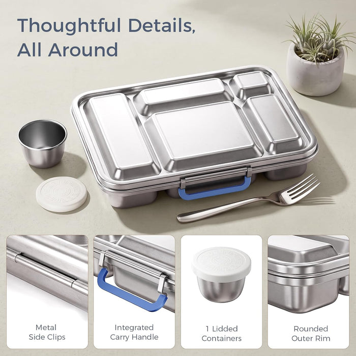 Stainless Steel Lunch Box, Dark Blue, 1100 ml/37 oz